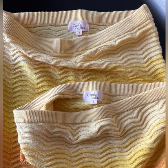 REVOLVE X Camila Coelho Avalon Knit Top & Skirt in Yellow Ombré size Small - Picture 6 of 6
